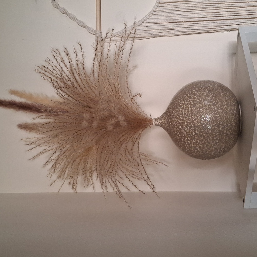 Crate and barrel bevin 8" taupe Boho Modern vase